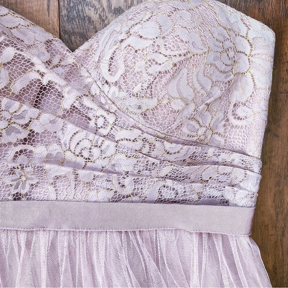 BHLDN • Jenny Yoo Juliette Dress Rose Quartz strapless lace tulle convertible - Picture 6 of 15